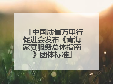 中国质量万里行促进会发布《青海家宴服务总体指南》团体标准
