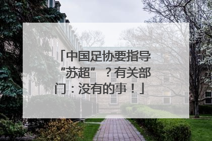 中国足协要指导“苏超”？有关部门：没有的事！