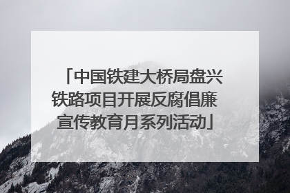 中国铁建大桥局盘兴铁路项目开展反腐倡廉宣传教育月系列活动