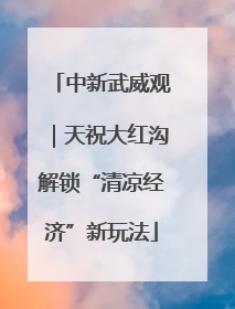 中新武威观｜天祝大红沟解锁“清凉经济”新玩法