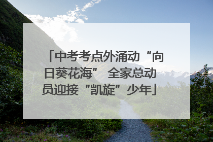 中考考点外涌动“向日葵花海” 全家总动员迎接“凯旋”少年