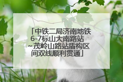 中铁二局济南地铁6-7标山大南路站～茂岭山路站盾构区间双线顺利贯通