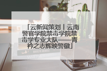 云新闻策划丨云南警官学院禁毒学院禁毒学专业大队——青衿之志辉映警徽