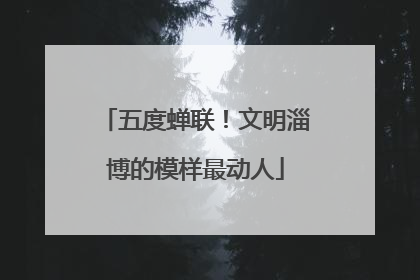 五度蝉联！文明淄博的模样最动人