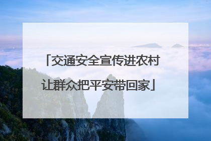 交通安全宣传进农村 让群众把平安带回家