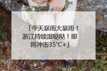 今天暴雨大暴雨！浙江持续湿哒哒！即将冲击35℃+