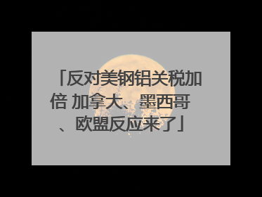 反对美钢铝关税加倍 加拿大、墨西哥、欧盟反应来了