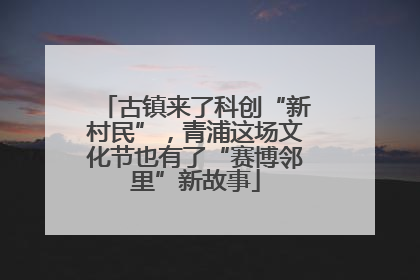 古镇来了科创“新村民”，青浦这场文化节也有了“赛博邻里”新故事