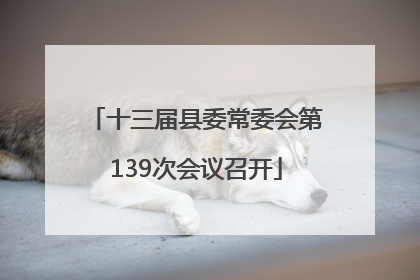 十三届县委常委会第139次会议召开