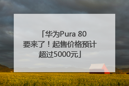 华为Pura 80要来了！起售价格预计超过5000元