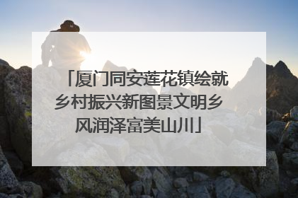 厦门同安莲花镇绘就乡村振兴新图景文明乡风润泽富美山川