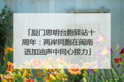 厦门思明台胞驿站十周年：两岸同胞在闽南语加油声中同心接力
