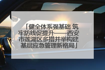 健全体系强基础 筑牢防线促提升——西安市莲湖区多措并举构建基层应急管理新格局