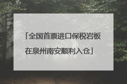 全国首票进口保税岩板在泉州南安顺利入仓