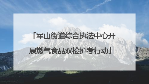 军山街道综合执法中心开展燃气食品双检护考行动