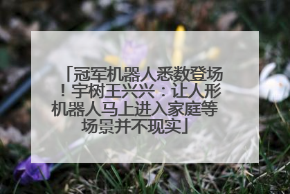 冠军机器人悉数登场！宇树王兴兴：让人形机器人马上进入家庭等场景并不现实
