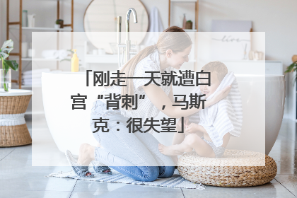 刚走一天就遭白宫“背刺”，马斯克：很失望