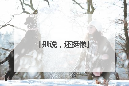 别说，还挺像