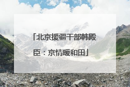 北京援疆干部韩殿臣：京情暖和田
