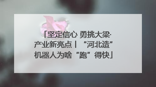 坚定信心 勇挑大梁·产业新亮点丨“河北造”机器人为啥“跑”得快