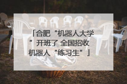 合肥“机器人大学”开班了 全国招收机器人“练习生”