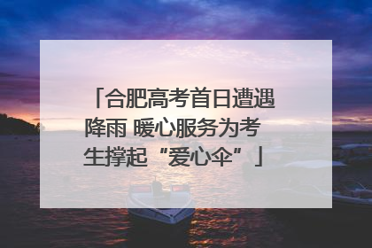 合肥高考首日遭遇降雨 暖心服务为考生撑起“爱心伞”