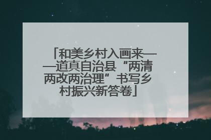 和美乡村入画来——道真自治县“两清两改两治理”书写乡村振兴新答卷