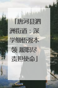 唐河县泗洲街道：深学细悟强本领 履职尽责担使命