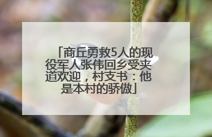 商丘勇救5人的现役军人张伟回乡受夹道欢迎，村支书：他是本村的骄傲