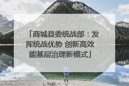 商城县委统战部：发挥统战优势 创新高效能基层治理新模式
