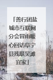 善行团盐城市互联网分会冒雨暖心回访阜宁县残联吴滩宜家