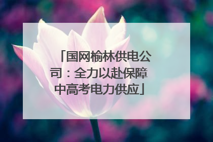 国网榆林供电公司：全力以赴保障中高考电力供应