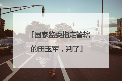 国家监委指定管辖的田玉军，判了