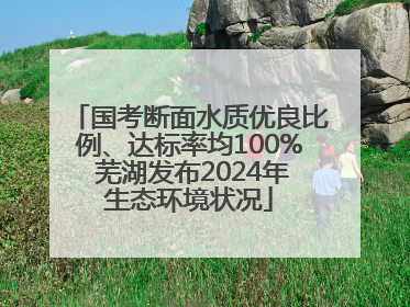 国考断面水质优良比例、达标率均100% 芜湖发布2024年生态环境状况