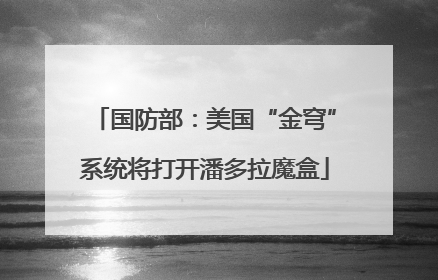 国防部：美国“金穹”系统将打开潘多拉魔盒