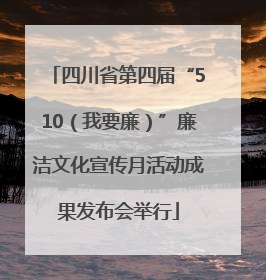 四川省第四届“510（我要廉）”廉洁文化宣传月活动成果发布会举行