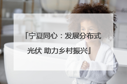 宁夏同心：发展分布式光伏 助力乡村振兴