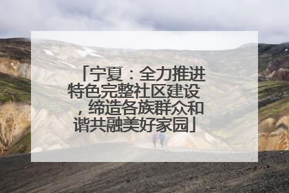 宁夏：全力推进特色完整社区建设，缔造各族群众和谐共融美好家园