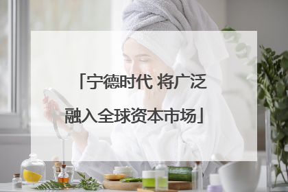 宁德时代 将广泛融入全球资本市场