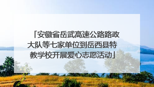 安徽省岳武高速公路路政大队等七家单位到岳西县特教学校开展爱心志愿活动