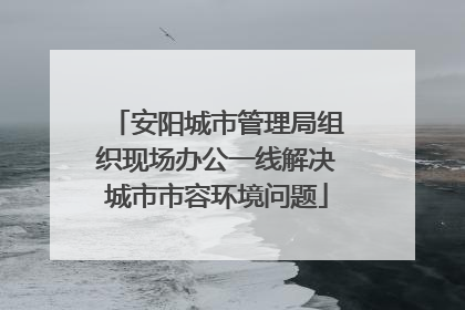 安阳城市管理局组织现场办公一线解决城市市容环境问题