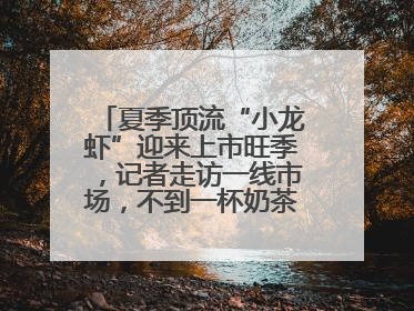 夏季顶流“小龙虾”迎来上市旺季，记者走访一线市场，不到一杯奶茶钱就能买斤虾