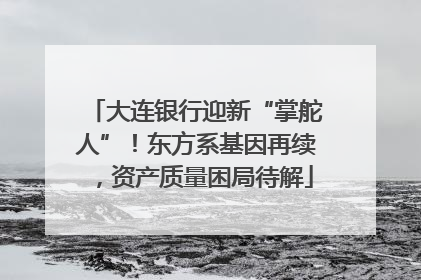 大连银行迎新“掌舵人”！东方系基因再续，资产质量困局待解