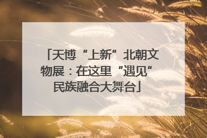 天博“上新”北朝文物展：在这里“遇见”民族融合大舞台