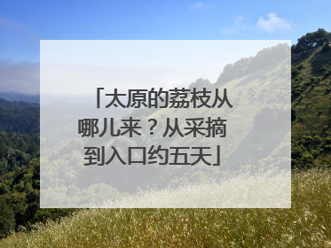 太原的荔枝从哪儿来？从采摘到入口约五天