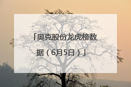 奥克股份龙虎榜数据（6月5日）