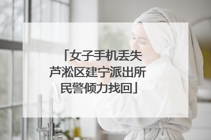 女子手机丢失 芦淞区建宁派出所民警倾力找回