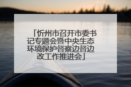 忻州市召开市委书记专题会暨中央生态环境保护督察边督边改工作推进会