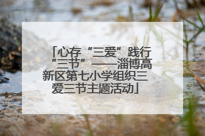 心存“三爱”践行“三节”——淄博高新区第七小学组织三爱三节主题活动