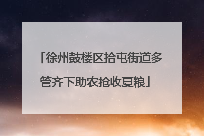 徐州鼓楼区拾屯街道多管齐下助农抢收夏粮